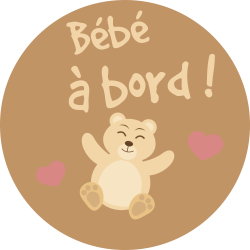 Autocollant Bébé à Bord Ours