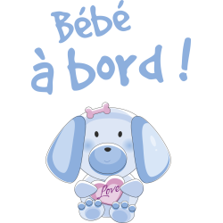 Autocollant Bébé à Bord Chien