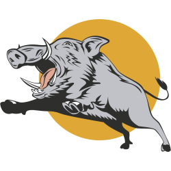 Autocollant Sanglier Soleil