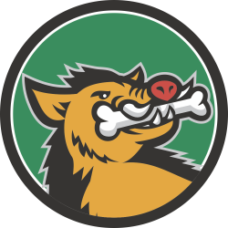 Autocollant Sanglier Tête Os