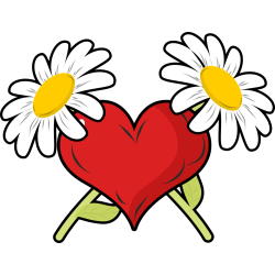 Autocollant Fleur 2 Marguerites Cur