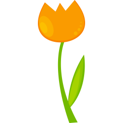 Autocollant Fleur Tulipe Jaune