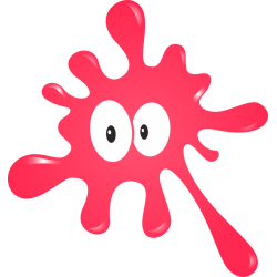 Autocollant Tâche Peinture Rose