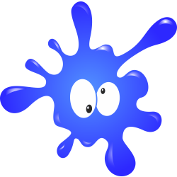 Autocollant Tâche Peinture Bleu