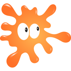 Autocollant Tâche Peinture Orange