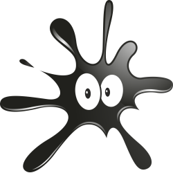 Autocollant Tâche Peinture Noire