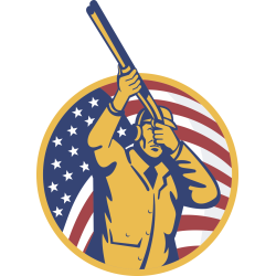 Autocollant Chasseur Americain