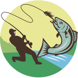 Autocollant Pêcheur