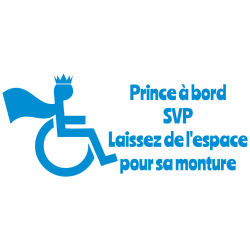Autocollant Handicapé Prince