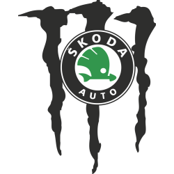 Autocollant Skoda Monster