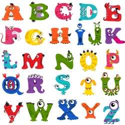 Autocollant Alphabet Monstre Kit Enfant