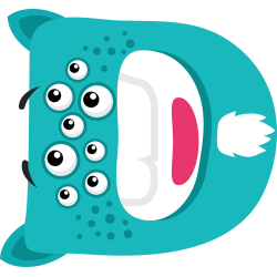 Autocollant Alphabet Enfant Monstre D