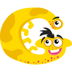 Autocollant Alphabet Enfant Monstre G