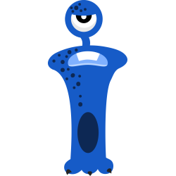 Autocollant Alphabet Enfant Monstre I