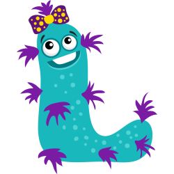 Autocollant Alphabet Enfant Monstre L