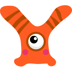 Autocollant Alphabet Enfant Monstre Y