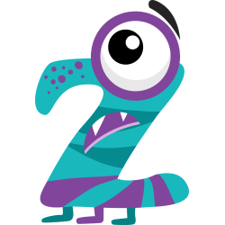 Autocollant Alphabet Enfant Monstre Z