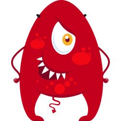 Autocollant Alphabet Monstre Enfant Lettre A