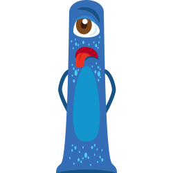 Autocollant Alphabet Monstre Enfant Lettre I