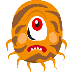 Autocollant Alphabet Monstre Enfant Lettre O