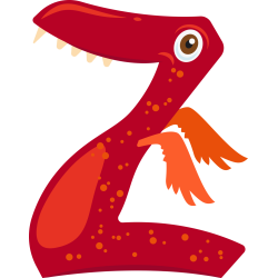 Autocollant Alphabet Monstre Enfant Lettre Z