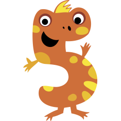 Autocollant Numéro Monstre Enfant 5