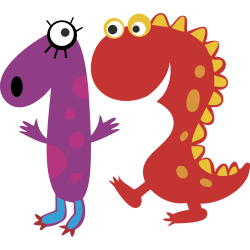 Autocollant Numéro Monstre Enfant 12