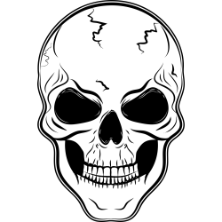 Autocollant Tête De Mort Sadique