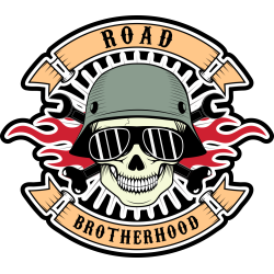 Autocollant Tête De Mort Motard