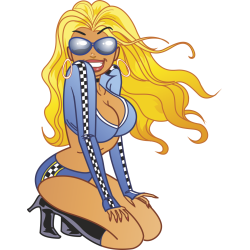 Autocollant Pin Up Sexy Blonde