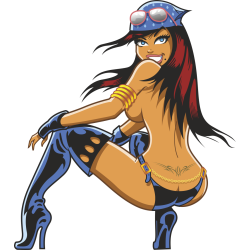 Autocollant Pin Up Sexy Bandana