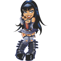 Autocollant Pin Up Sexy Metal