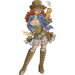 Autocollant Pin Up Sexy Punk 1