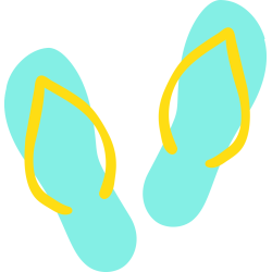 Autocollant Vacances Tong