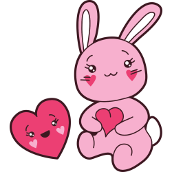 Autocollant Lapin Kawai Manga Cur