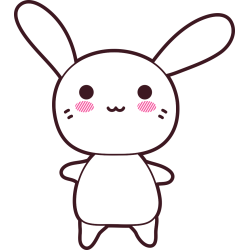 Autocollant Lapin Kawai Manga