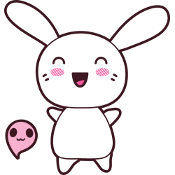 Autocollant Lapin Kawai Manga Fantôme