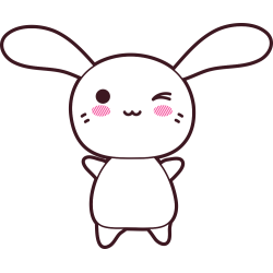 Autocollant Lapin Kawai Manga Clin D'il