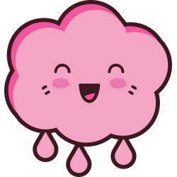 Autocollant Nuage Kawai Manga