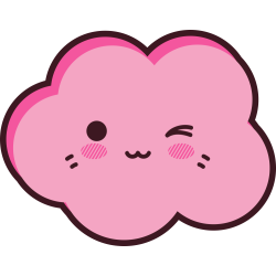 Autocollant Nuage Kawai Manga Clin D'il