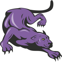 Autocollant Panthère Violet 2