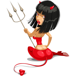 Autocollant Diable Femme Sexy 2