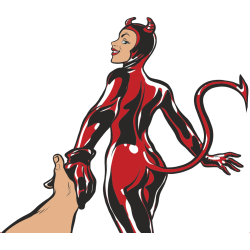 Autocollant Diable Femme Sexy 5