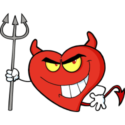 Autocollant Diable Cur