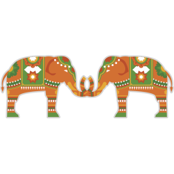 Autocollant Zen Eléphant