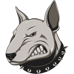 Autocollant Chien Colère 1