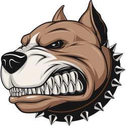 Autocollant Chien Colère 2