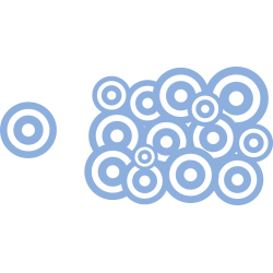 Autocollant Cercle Moderne Bleu