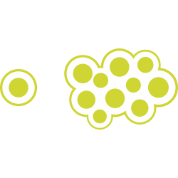 Autocollant Cercle Moderne Jaune