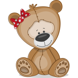 Autocollant Mignon Ours